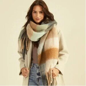 Altar’d State Large Oversized Color Block Cozy Scarf - NWOT